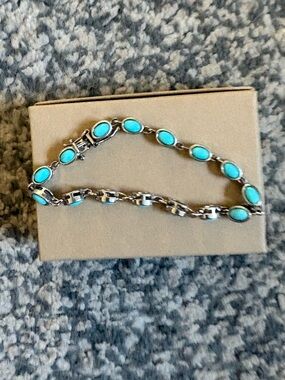Sterling and turquoise Tennis Bracelet